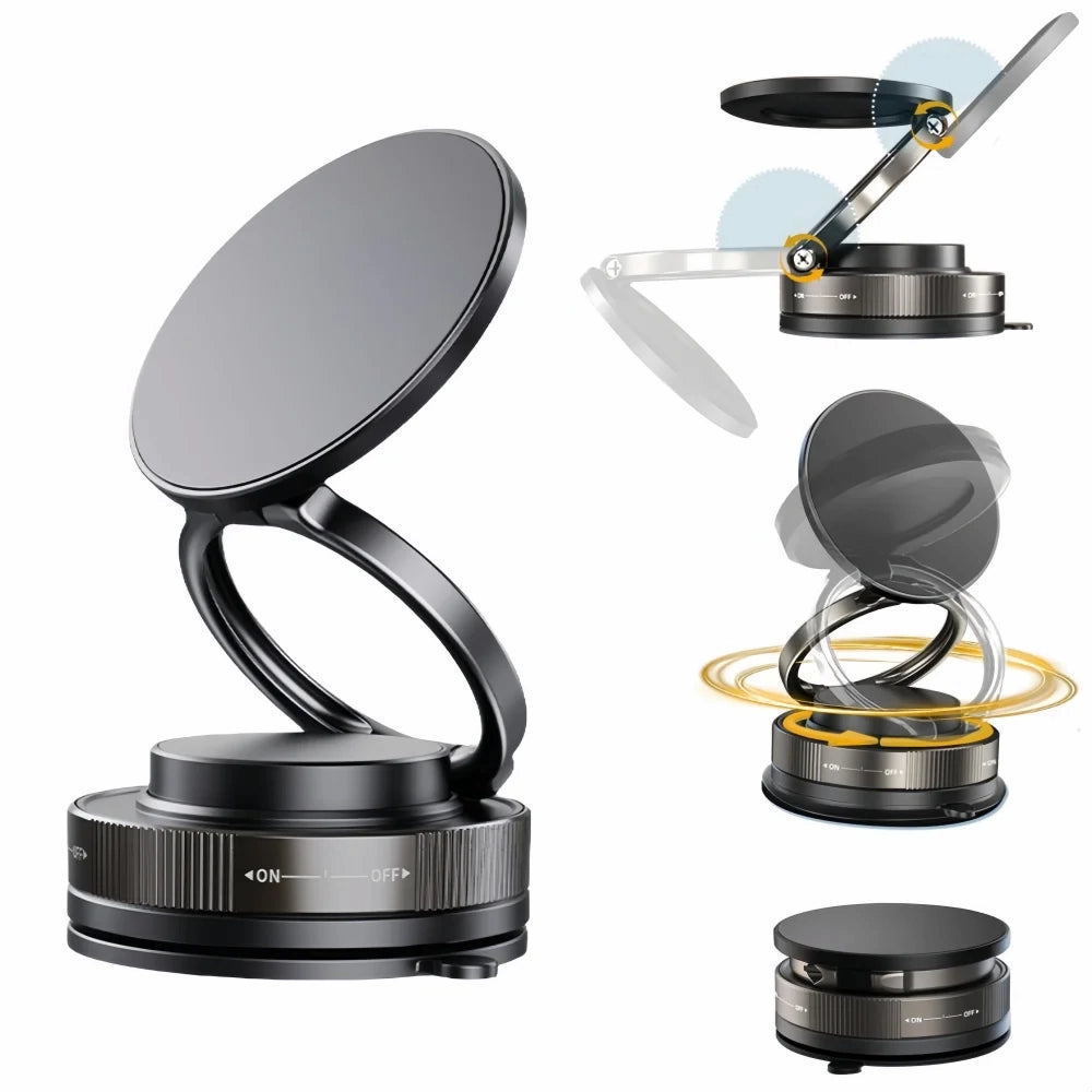 360° rotating magnetic car phone mount for iPhone and Android