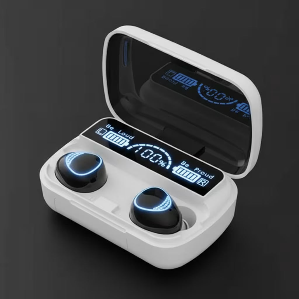 M10 AirPods Wireless Earbuds – High Bass, Bluetooth 5.3