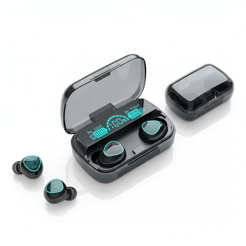M10 AirPods Wireless Earbuds – High Bass, Bluetooth 5.3