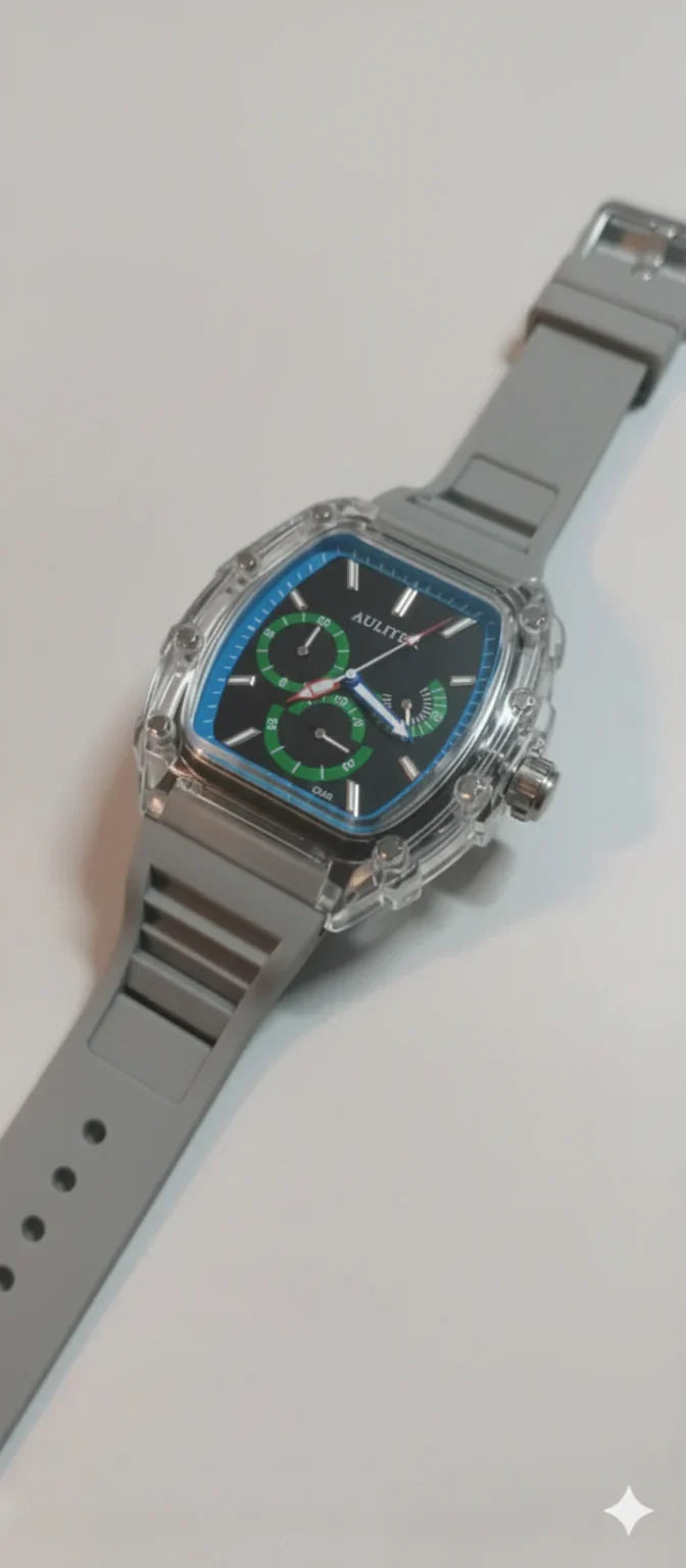 Frank Muller Transparent Dial Latest Article Watch with Rubber Strap(Plastic Case)