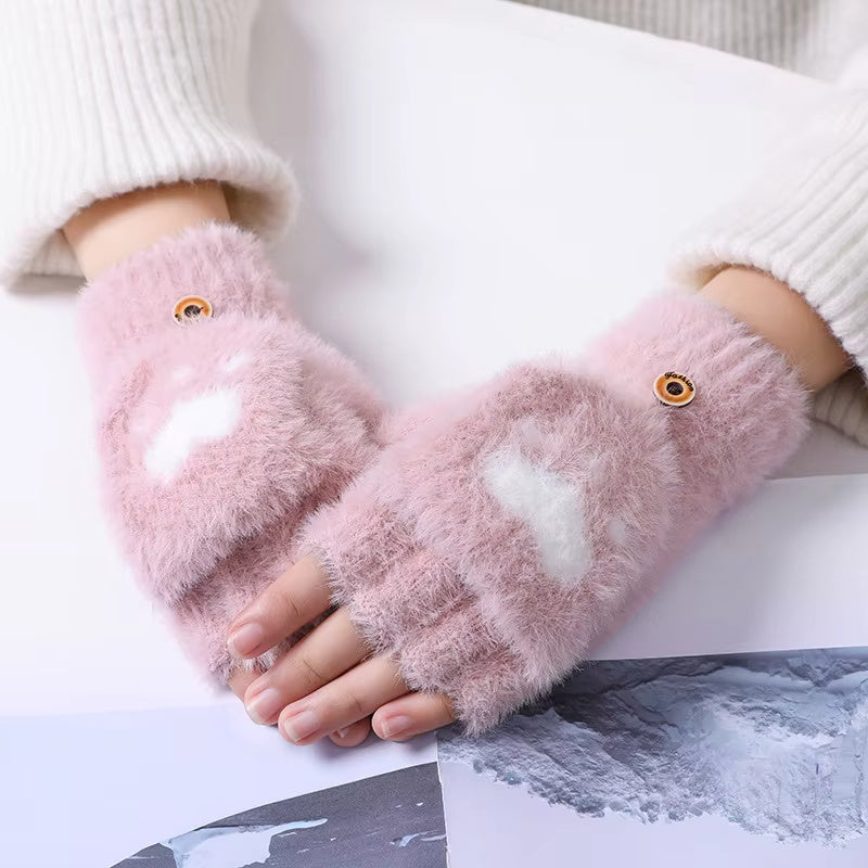 Women Winter Fingerless Gloves, second view