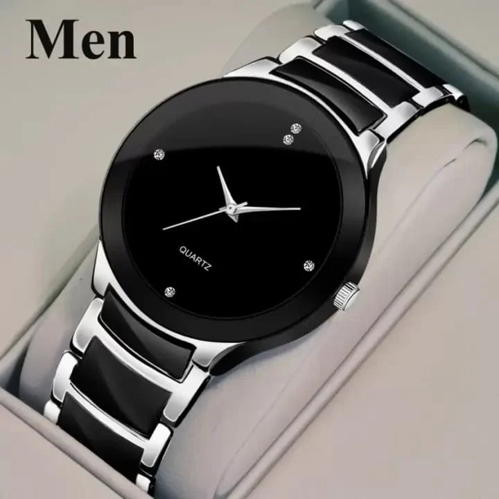 Classic Business Stainless Steel Watch for Men Boys