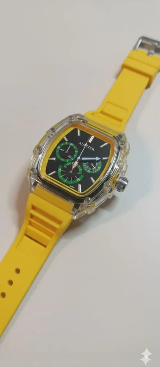 Frank Muller Transparent Dial Latest Article Watch with Rubber Strap(Plastic Case)