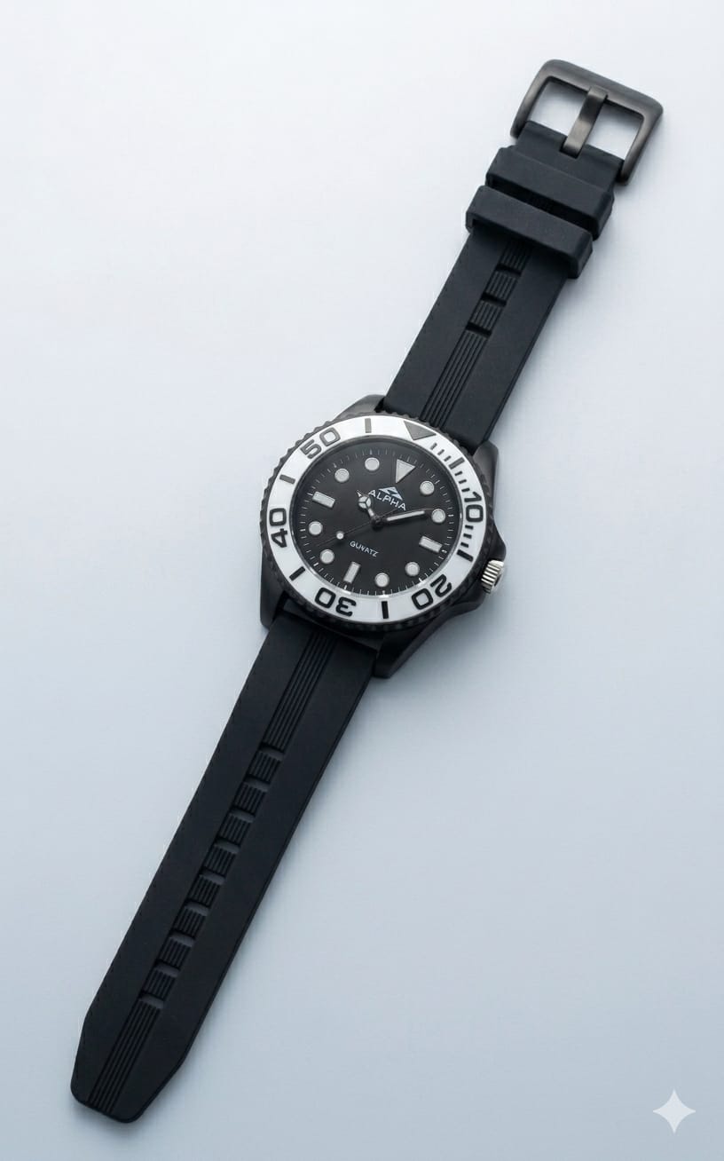 Panda Diver Silicone Strap Sports Watch