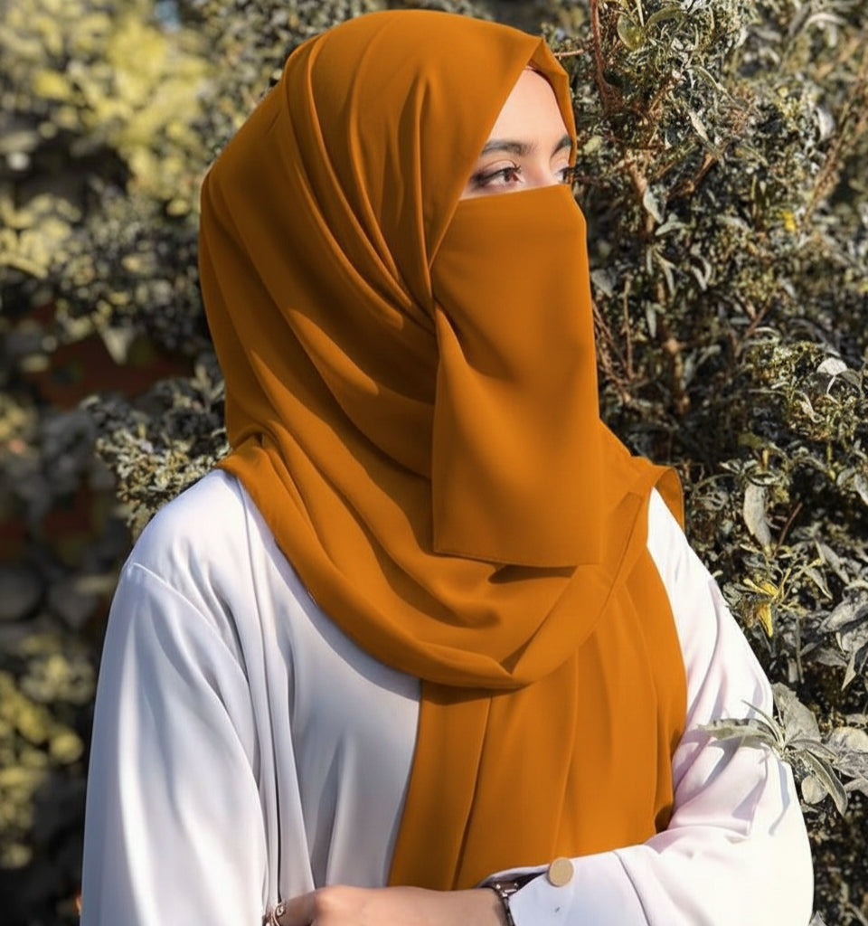 Hijab Set with Matching Niqab Patti Set, second view
