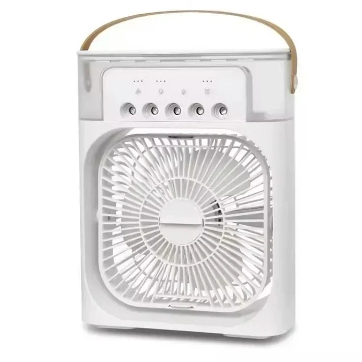 Portable Mini Air Cooler Fan with Mist – Ultra-Quiet Cooling Fan with Water Tank & Night Mode