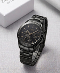 Panda Dial Quartz Watch with Stainless Steel Bracelet